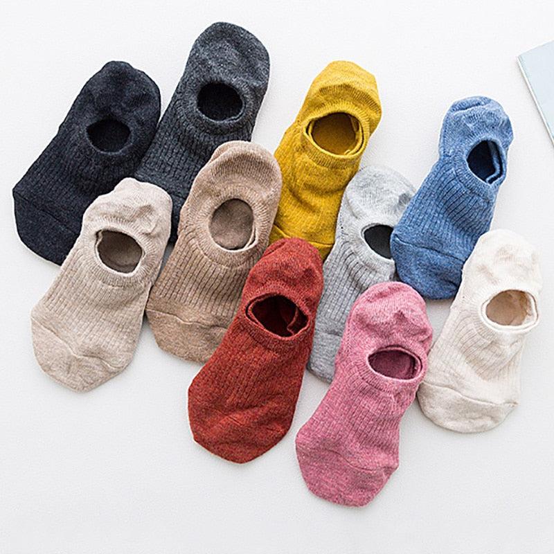Women's cotton invisible no-show non-slip footie socks set of 12 in assorted colors Stevvex on Tampa Home & Garden Store