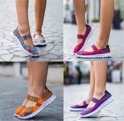 Women's Stevvex espadrille sneakers in four colorways with breathable mesh and white soles on Tampa Home & Garden Store