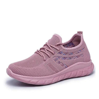 Women's mesh breathable sneakers Stevvex pink knit ST70105LIY casual spring elegant style on Tampa Home & Garden Store