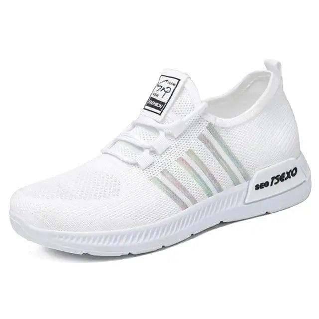 Women's mesh breathable sneakers Stevvex ST70105LIY white casual athletic shoes on Tampa Home & Garden Store