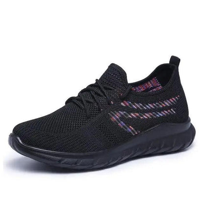 Sneakers Stevvex women's mesh breathable black knit upper with cushioned sole on Tampa Home & Garden Store