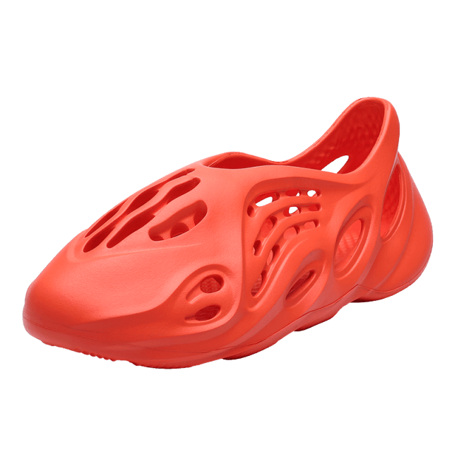 Stevvex women's rubber garden sandals coral orange perforated clog-style on Tampa Home & Garden Store