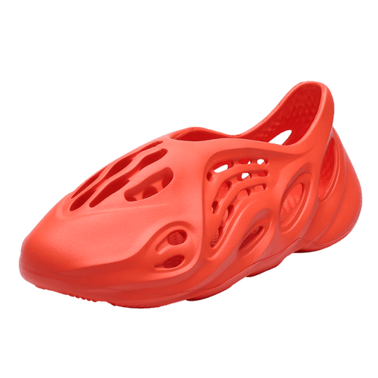 Stevvex women's rubber garden sandals coral orange perforated clog-style on Tampa Home & Garden Store