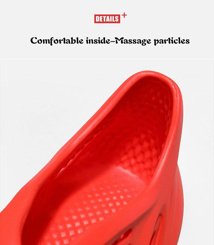 Stevvex women's red rubber sandal clog with breathable perforated inner sole for garden use on Tampa Home & Garden Store