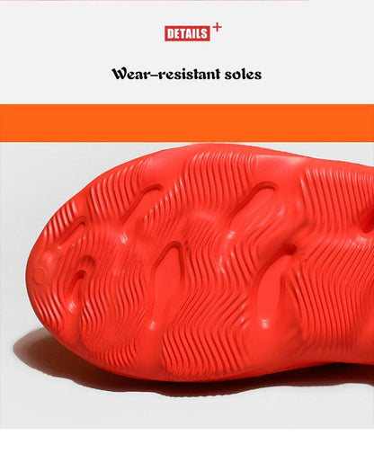 Women's Stevvex red rubber sandals sole with wave tread for water and garden use on Tampa Home & Garden Store
