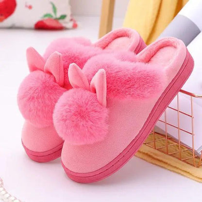 Women's Rabbit Ear Indoor Slippers Memory Foam