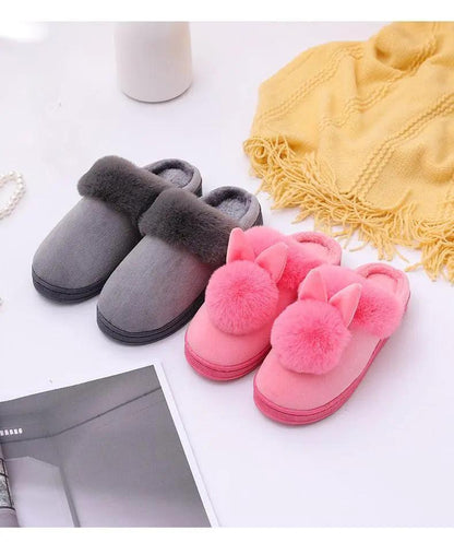 Women's Rabbit Ear Indoor Slippers Memory Foam