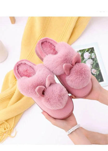 Women's Rabbit Ear Indoor Slippers Memory Foam