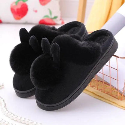 Women's Rabbit Ear Indoor Slippers Memory Foam