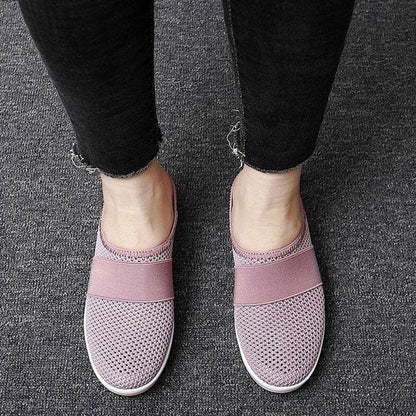 Women pink mesh slip-on platform sandals breathable upper pair on Tampa Home & Garden Store