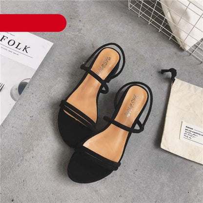 Stevvex women's black flat sandals with open toe and adjustable ankle strap pair on Tampa Home & Garden Store