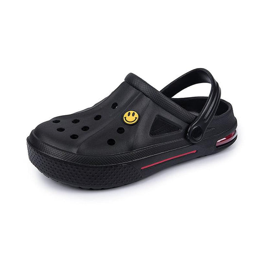 Women black rubber clogs with ventilation holes back strap Stevvex on Tampa Home & Garden Store
