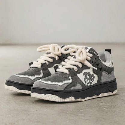 Women Shoes Men Retro Hip-hop Punk Goth  Volcano Skateboard Shoes Fashion Sneakers Couple Students Outdoor Sports Casual Shoe