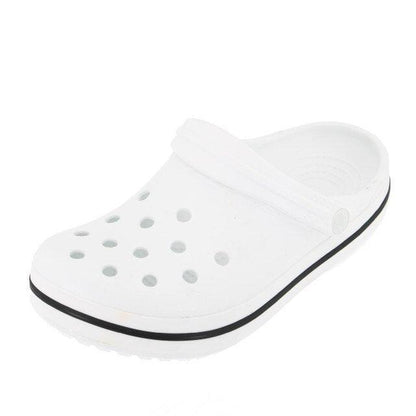 Stevvex white breathable clogs with strap and perforated holes lightweight slippers on Tampa Home & Garden Store