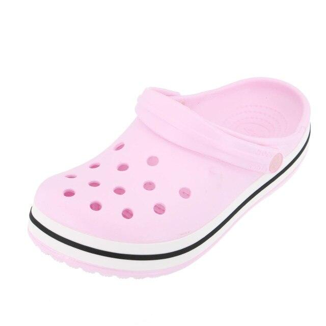Stevvex pink women's garden clog with breathable holes and strap, lightweight slipper on Tampa Home & Garden Store