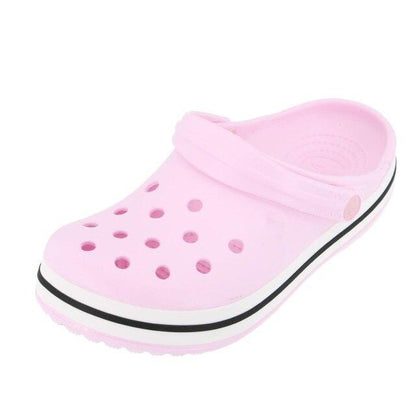 Stevvex pink women's garden clog with breathable holes and strap, lightweight slipper on Tampa Home & Garden Store