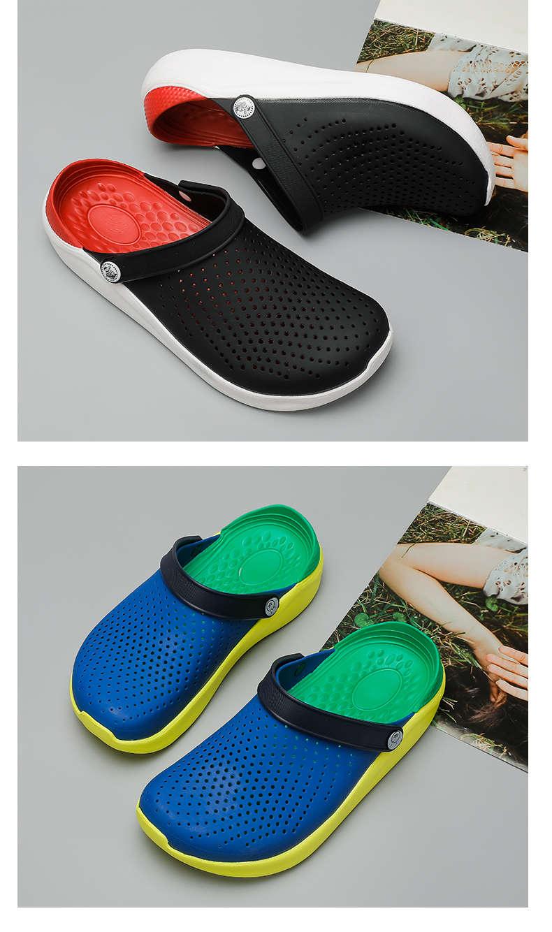 ST85SH3589RTE perforated slippers black with red lining; blue with lime sole 2 styles on Tampa Home & Garden Store