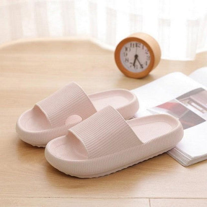 Stevvex women's thick platform EVA slides pale pink open-toe indoor outdoor sandals on Tampa Home & Garden Store