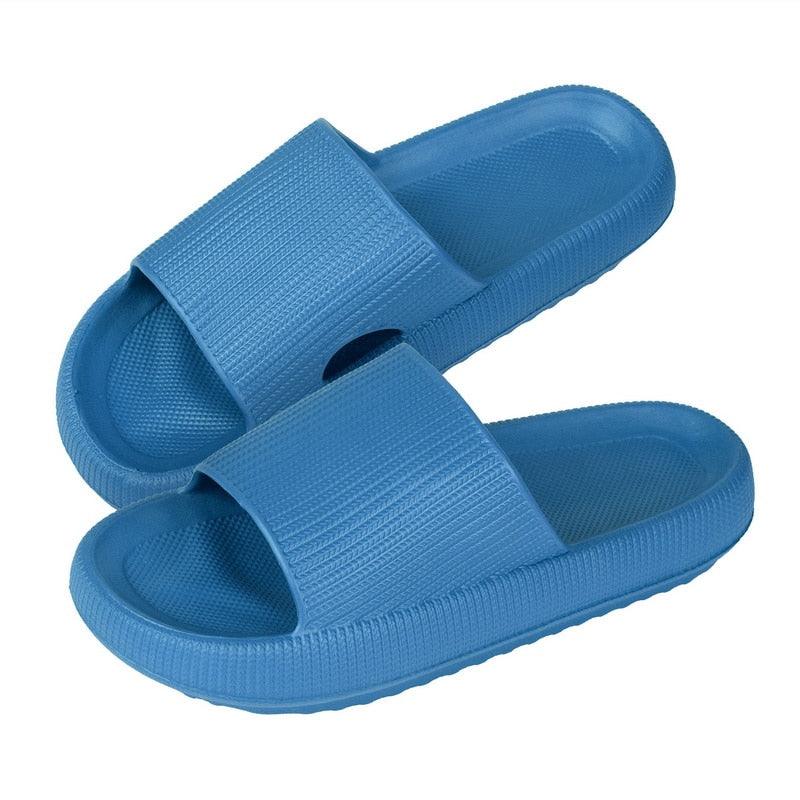 Platform slide slippers Stevvex blue EVA pair open-toe non-slip indoor footwear on Tampa Home & Garden Store