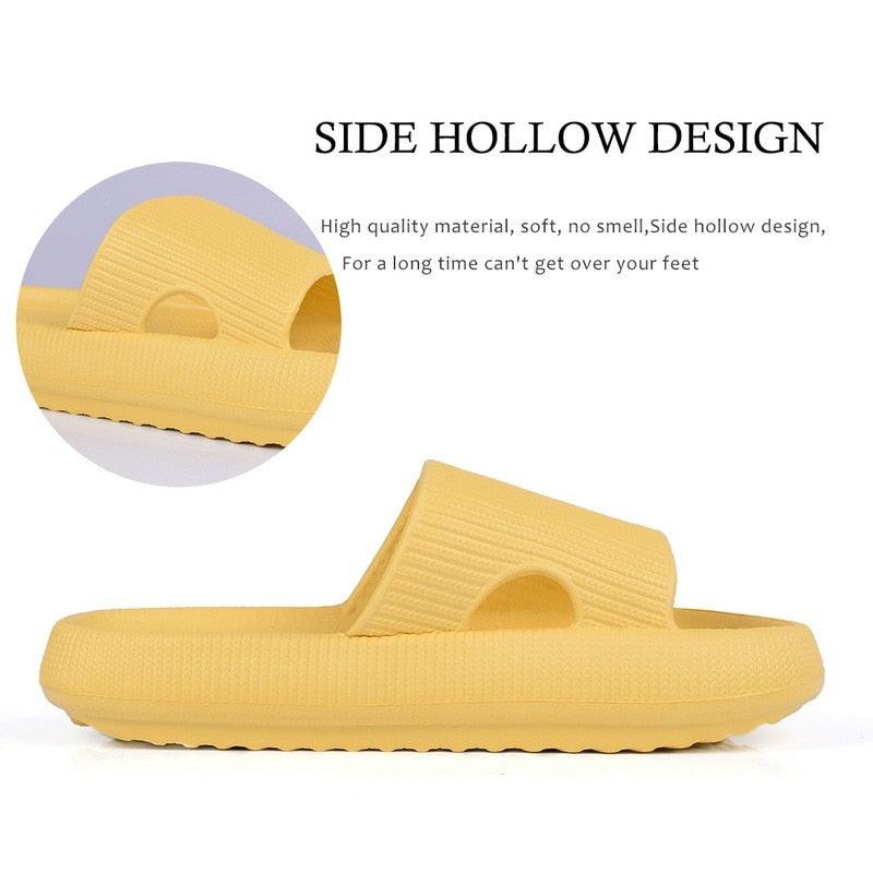 Women Thick Platform Slippers Stevvex yellow EVA slides indoor outdoor non-slip soft sole on Tampa Home & Garden Store