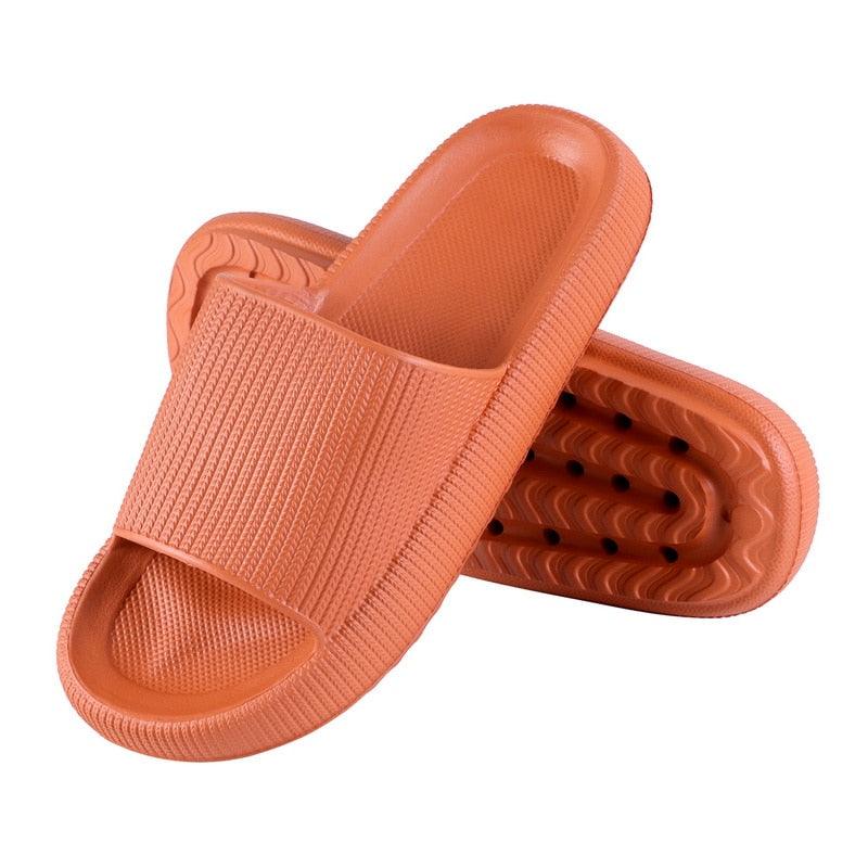 Stevvex women EVA platform slides coral open-toe slippers pair with soft non-slip sole on Tampa Home & Garden Store