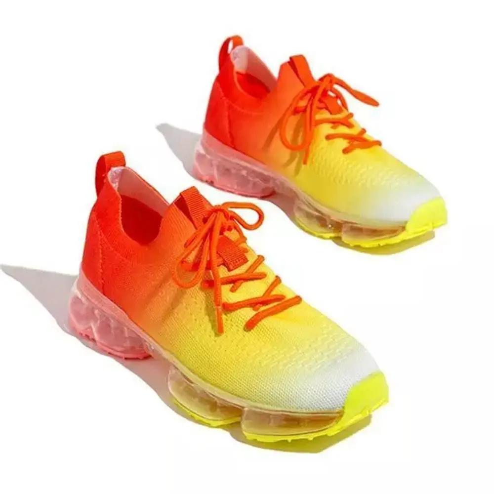 Women Trendy Cushion Sneakers Lace Up Running