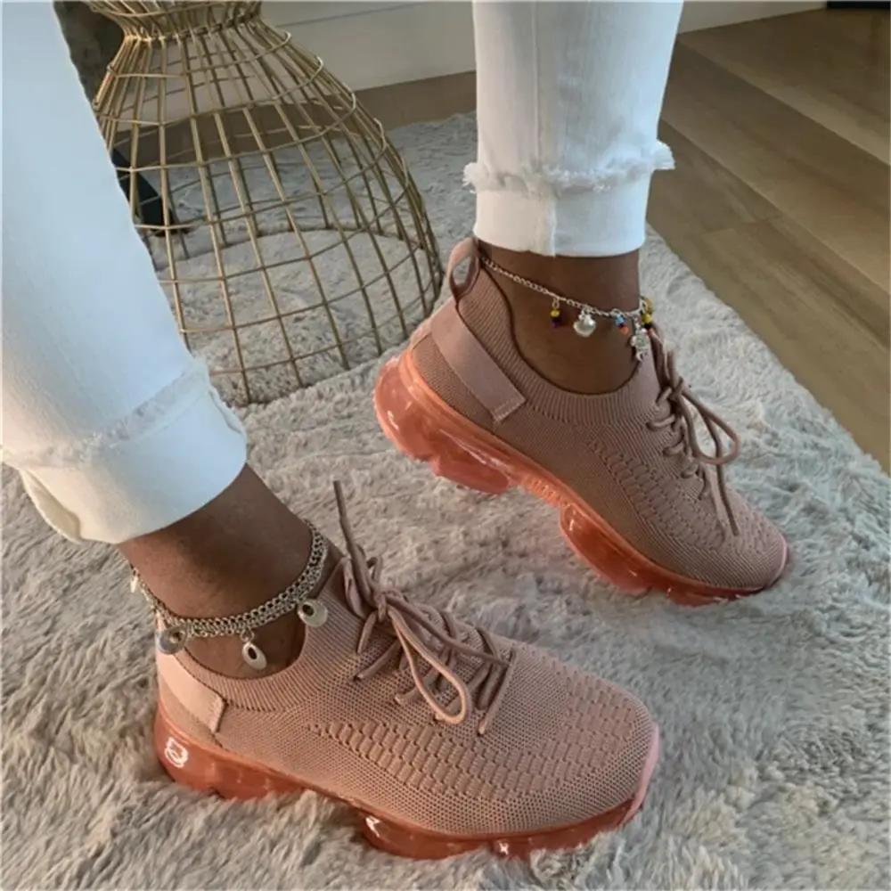 Women Trendy Cushion Sneakers Lace Up Running