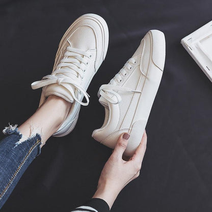White women's business sneakers, casual spring trend, ultra-lightweight platform, non-slip sole on Tampa Home & Garden Store