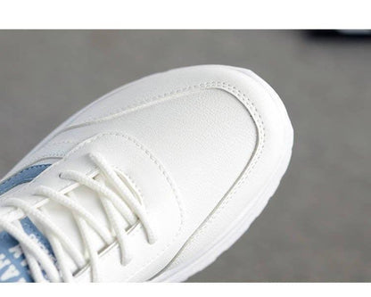 Stevvex women's white leather sneakers lace-up low-top close-up toe view on Tampa Home & Garden Store
