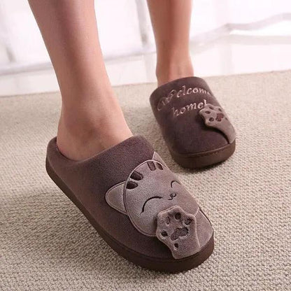 Women Winter Fur Slippers With Non Slip Outsole