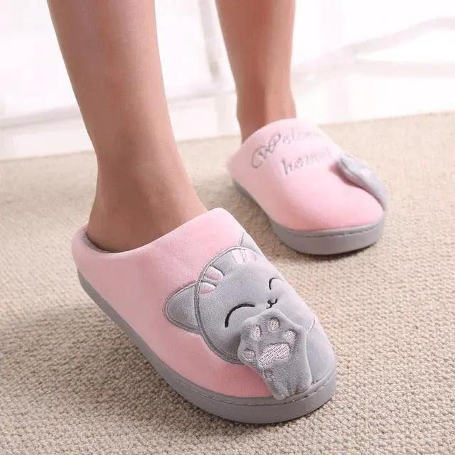Women Winter Fur Slippers With Non Slip Outsole