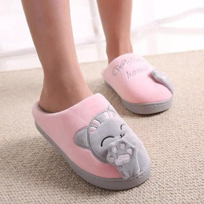 Women Winter Fur Slippers With Non Slip Outsole