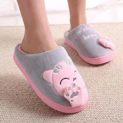 Women Winter Fur Slippers With Non Slip Outsole