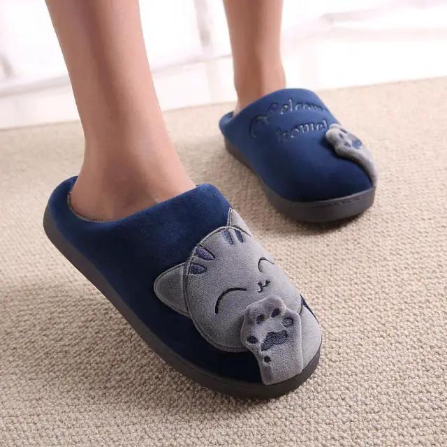 Women Winter Fur Slippers With Non Slip Outsole