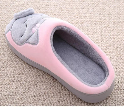 Women Winter Fur Slippers With Non Slip Outsole