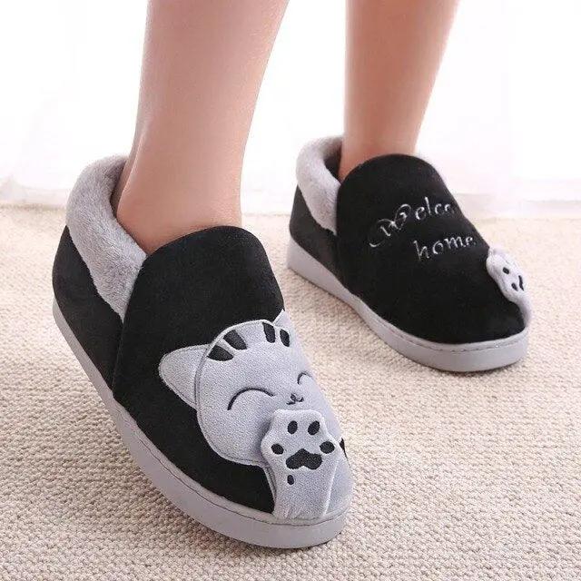 Women Winter Home Slippers Non Slip Memory Foam