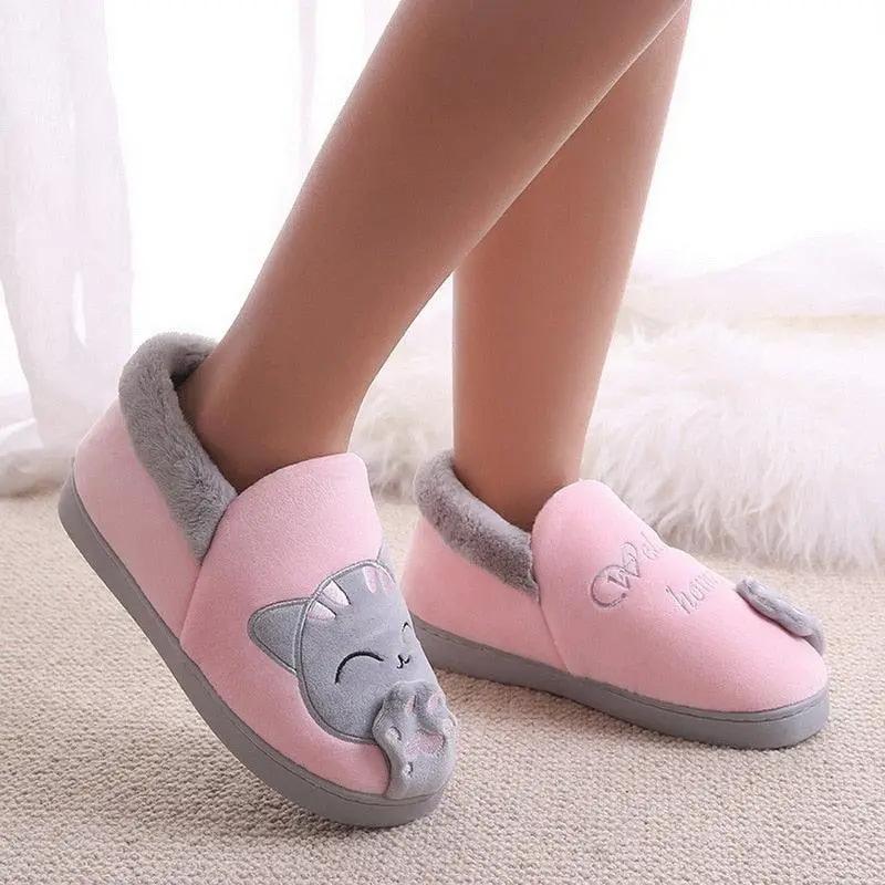 Women Winter Home Slippers Non Slip Memory Foam
