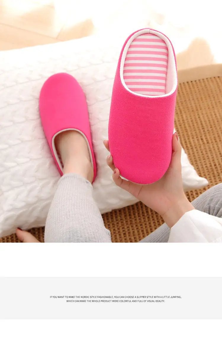 Women Elk Slippers Winter Warm Non Slip Shoes