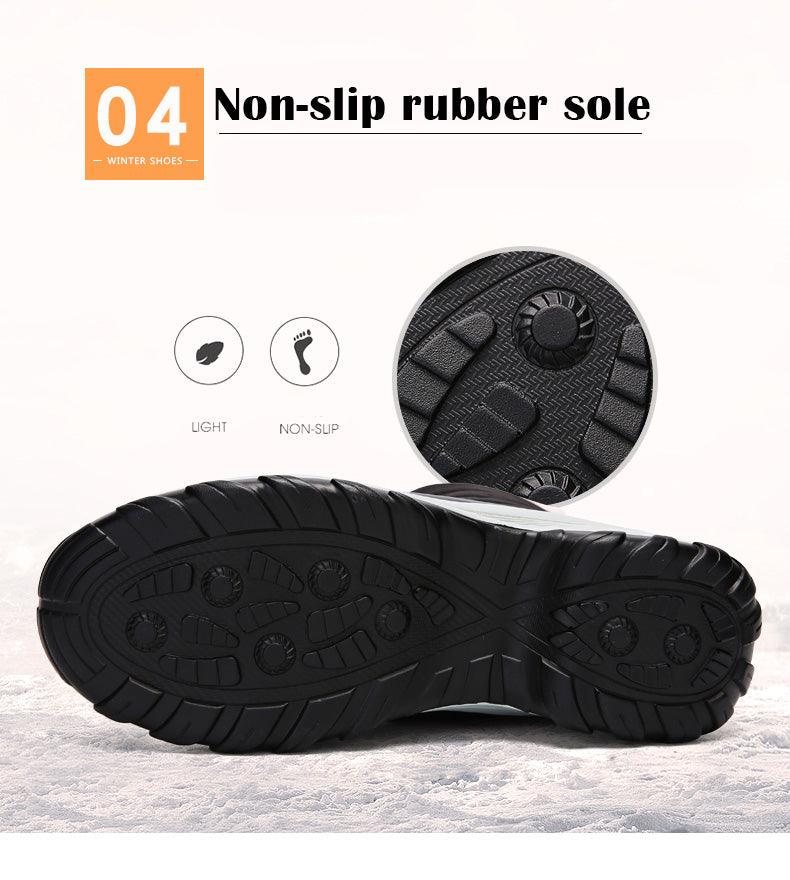 Stevvex womens waterproof winter boots black ankle boots with fur and nonslip rubber sole on Tampa Home & Garden Store