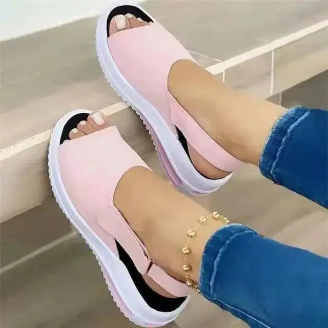 Womens Casual Sandals Buckle Strap Comfort