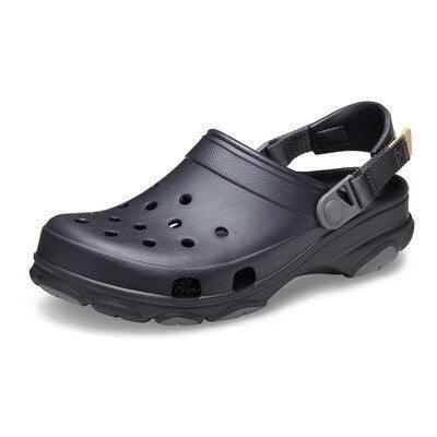 Stevvex ST85SH2454MLU comfy non-slip beach clogs with back strap, black perforated slippers on Tampa Home & Garden Store