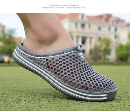 Stevvex Womens Sandals hollow-out mesh upper gray EVA massage sole on Tampa Home & Garden Store