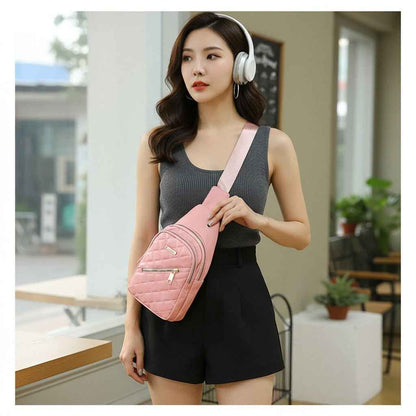 Women's Nylon Crossbody Bag for Travel and Hiking