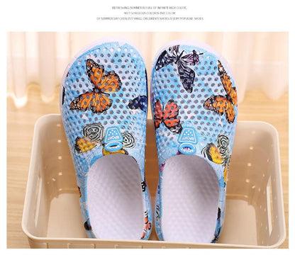 Womens slip-on water slippers with butterfly print, breathable mesh, blue Stevvex on Tampa Home & Garden Store
