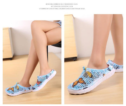 Womens slip-on quick-dry water clogs in light blue breathable mesh anti-slip sole Stevvex on Tampa Home & Garden Store