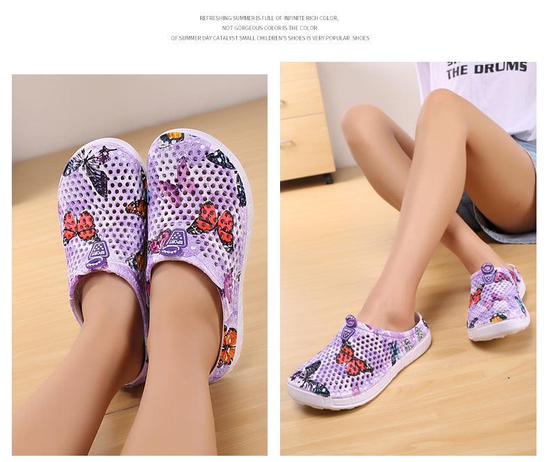 Womens Slip-On Quick-Dry Water Clogs by Stevvex with butterfly mesh, breathable sandals on Tampa Home & Garden Store