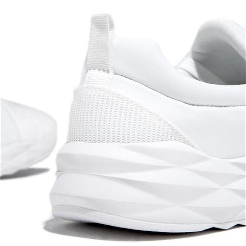 White Stevvex womens sneakers breathable knit mesh upper cushioned wavy sole on Tampa Home & Garden Store