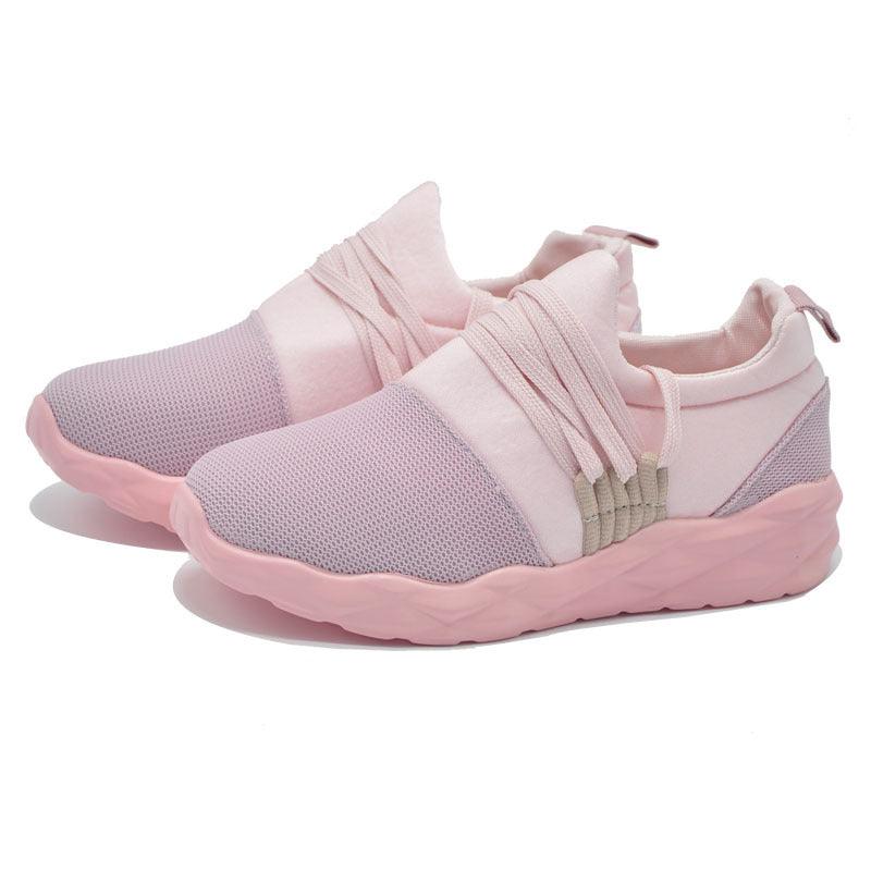 Womens Sneakers Stevvex pink breathable mesh casual sports shoes with laces cushioned sole on Tampa Home & Garden Store