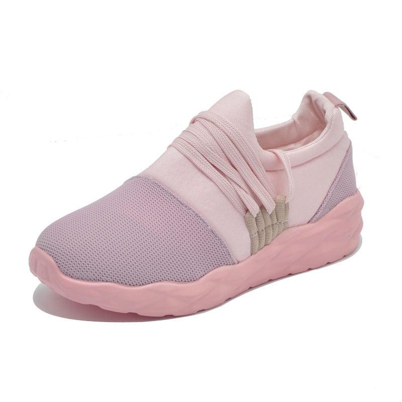 Womens Sneakers Stevvex pink lavender breathable knit lace-up running shoes with cushioned sole on Tampa Home & Garden Store