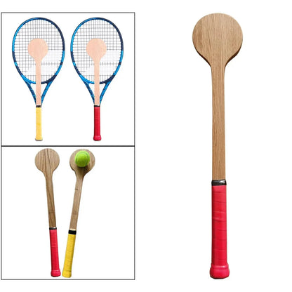 Tennis Swing Trainer wooden sweet-spot racket set with two wooden paddles EstaliosFit on Tampa Home & Garden Store